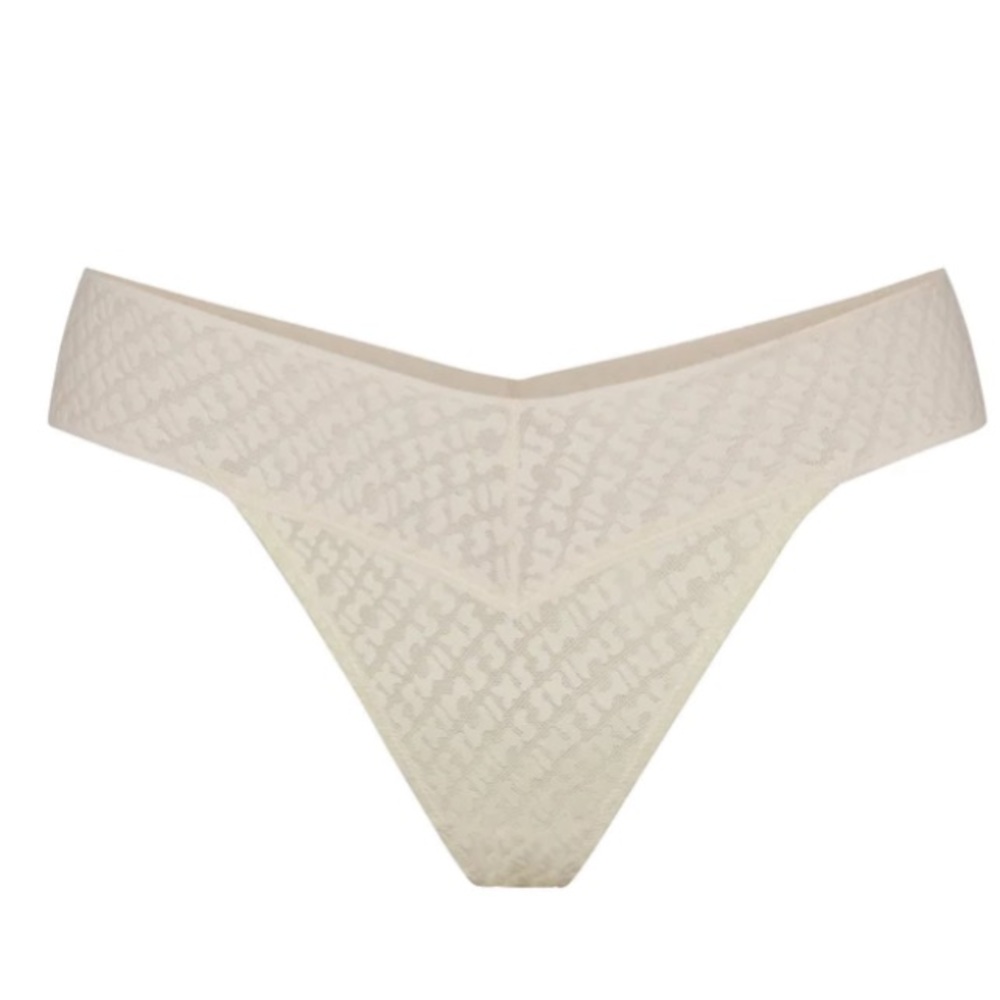 SKIMS Logo Mesh Thong Underwear Size Small